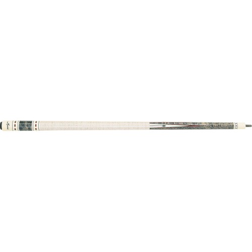 Meucci - 9712 Pool Cue - Gray stained bird's eye maple with white points