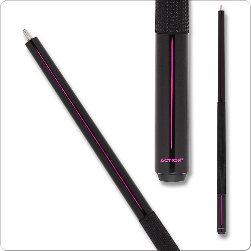 Action ABK10 Break Cue - 25oz  - Black with pink stripe design