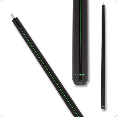 Action ABK11 Break Cue - 25oz  - Black with neon green stripe design