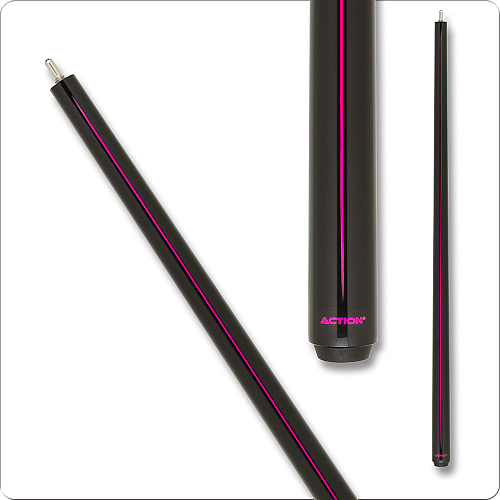 Action ABK12 Break Cue - 25oz Black with pink stripe design