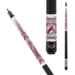 Athena ATH42 Pool Cue Two-tone pink hearts and thorns overlaid design