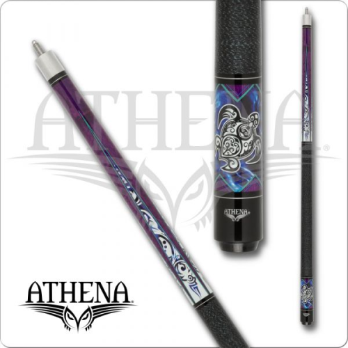 Athena ATH54 Pool Cue - Purple with turquoise and a tribal design