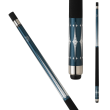 Cuetec - CT264 Pool Cue Black stained fiberglass with silver and white overlays