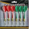 6 steel tip darts with plastic body and flight