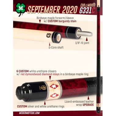 September 2020 Cue of the month McDermott - G331C-G03 Pool Cue 