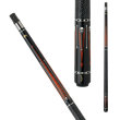 Griffin - GR-30 Pool Cue Black stain, floating white spears, encasing white skull