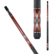 Griffin GR41 Pool Cue -  Cherry stained maple, cream points and turquoise overlay