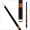 Joss - 213 Pool Cue - Black Stained Maple with Cumaru & Inlay Lacewood Rings on the handle