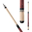 Joss - 62 Pool Cue - Figured maple with ebony geometric designs and holly diamond inlays