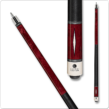 Lucasi - LZD1 Pool Cue Crimson stained Birdseye maple