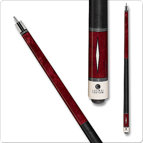 Lucasi - LZD1 Pool Cue Crimson stained Birdseye maple