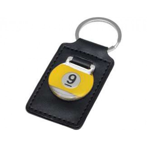 9-Ball Leather Key Chain