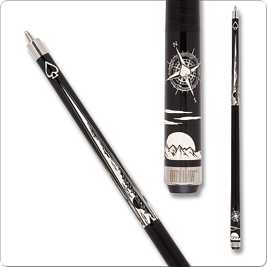 Outlaw OL59 Thunder Series Cue Mountain-scape with open sky, with black moon rising