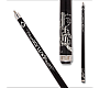 Outlaw OL60 Thunder Series Cue  Black with Outlaw logo with thorns design branded by hand and painted white