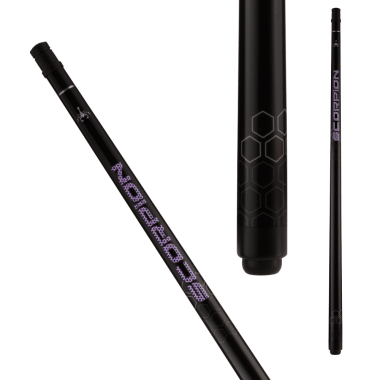 Scorpion SCO117 Pool Cue white and purple tech design