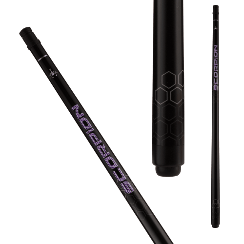 Scorpion SCO117 Pool Cue white and purple tech design