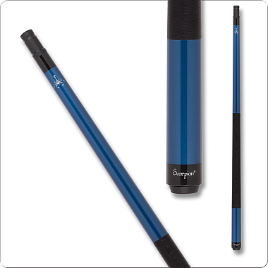 Scorpion SW01 Cue Metallic Blue with silver Scorpion logo 