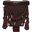 Leather Pool Table Pockets -Burgundy Fringe TPPK10 Leather Pockets